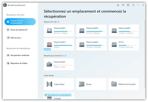 Capture d'écran d'un logiciel de récupération de données scannant un disque dur