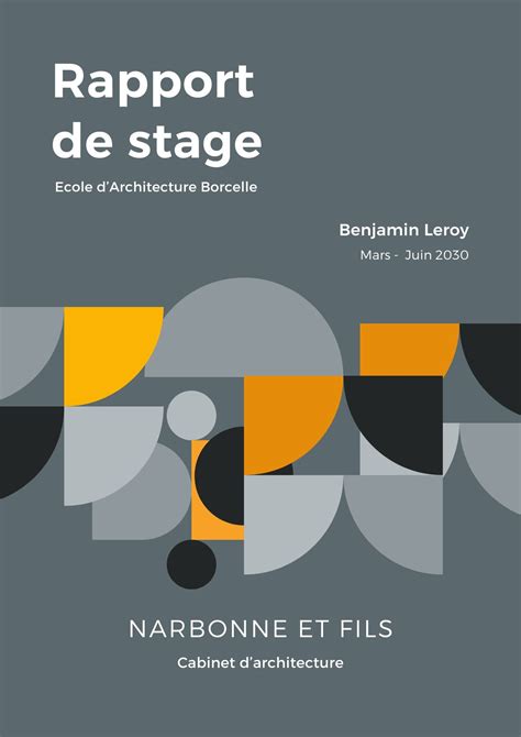 Exemple de personnalisation d'un rapport de stage avec logo, couleurs de marque et polices spécifiques.