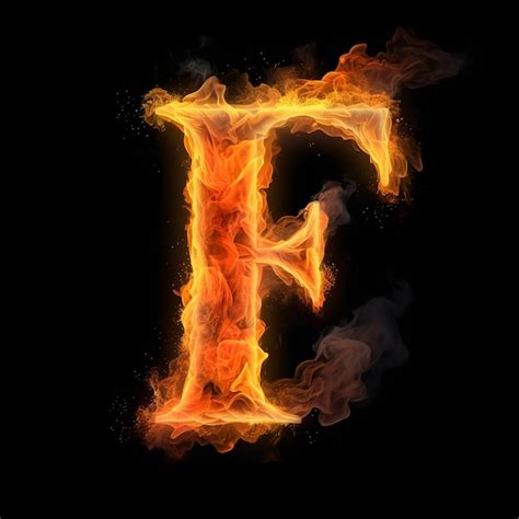 Exemple d'une lettre avec un effet de feu appliqué via Corel PHOTO-PAINT