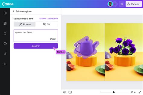 Interface de l'éditeur photo de Canva avec divers outils de retouche.