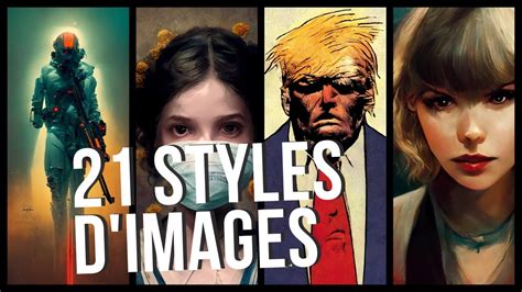 Exemple de différents styles artistiques disponibles pour la génération d'images IA.