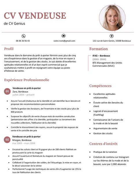 Une image montrant l'application d'une photo rognée en cercle sur un CV