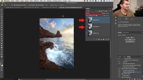 Capture d'écran montrant les différents modes de fusion de calque dans Photoshop
