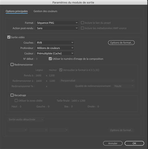 Schéma des préférences de cache disque dans After Effects
