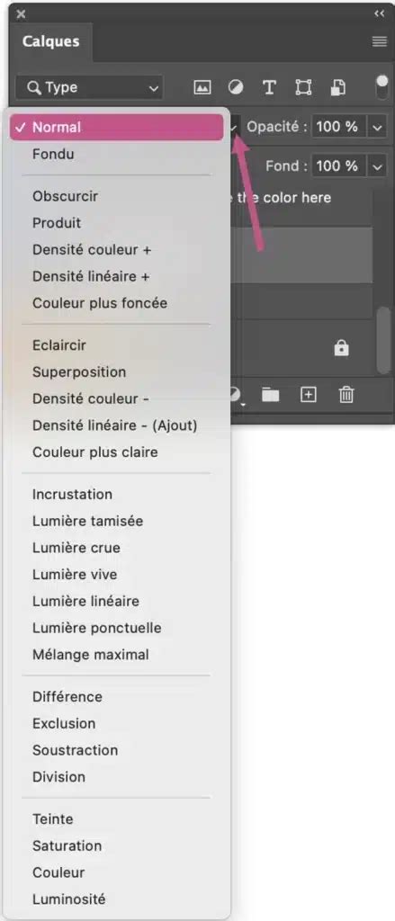 Exemple de calque de réglage