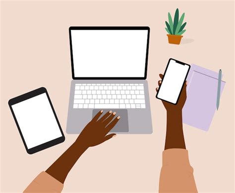 Illustration d'une personne cherchant activement une tablette