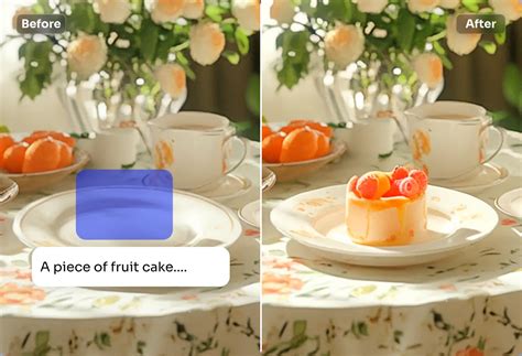 Exemple d'utilisation de l'outil Génératif Remplir pour ajouter un objet à une photo