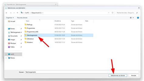 Schéma montrant l'emplacement du dossier twain_64 dans Windows