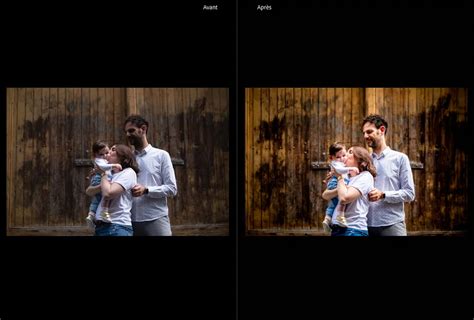 Comparaison côte à côte d'une photo originale et de sa version traitée avec un effet bande dessinée dans Photoshop, montrant les versions noir et blanc et couleur.