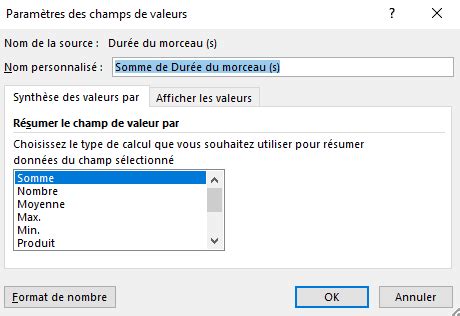 Capture d'écran de la boîte de dialogue 