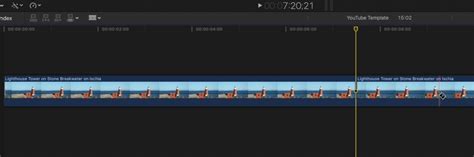illustration montrant l'outil Plage de sélection dans la timeline de Final Cut Pro