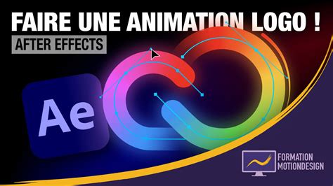 Illustration montrant un logo importé d'Illustrator, extrudé et animé dans After Effects.