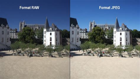 Comparaison d'une photo prise en format JPEG et en format RAW