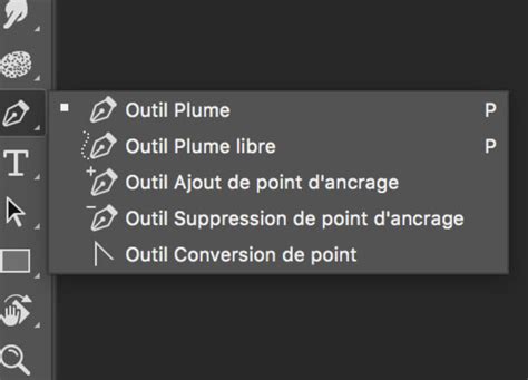 Schéma illustrant l'outil plume dans Photoshop avec des points d'ancrage et des courbes