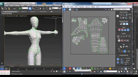Exemple de dépliage UV dans l'outil Unwrap UVW de 3ds Max
