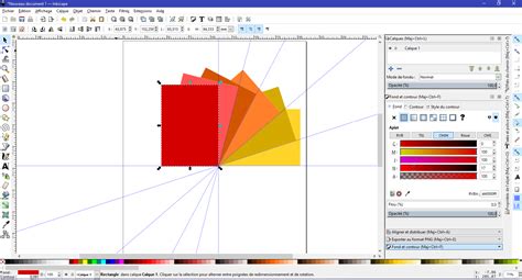 Schéma des outils de transformation et de création dans Inkscape