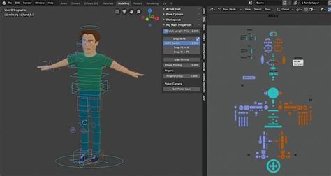 Illustration d'un personnage en cours de rigging dans After Effects