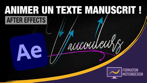 Exemple d'animation de texte manuscrit dans After Effects