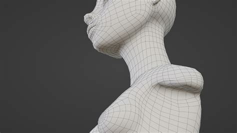 Photo d'un buste de tête numérisé en 3D et préparé pour l'impression