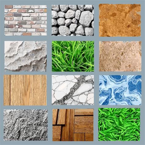 Exemples de textures procédurales d'Architextures