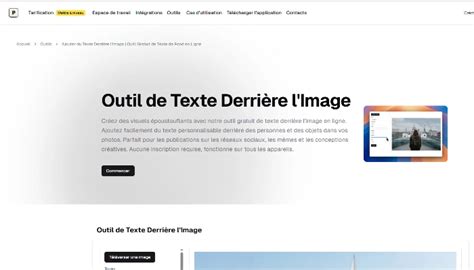 Résultat final du texte passant derrière l'image