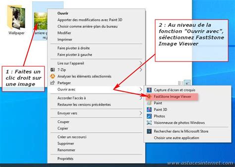 Interface en mode plein écran de FastStone Image Viewer avec des informations EXIF affichées