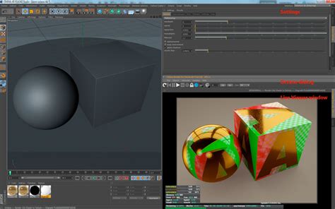 Capture d'écran de l'interface du plugin Octane pour Cinema 4D.