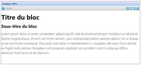 Infographie comparant un bloc de texte brut et un bloc de texte utilisant une grille de bloc, illustrant la différence de structuration.