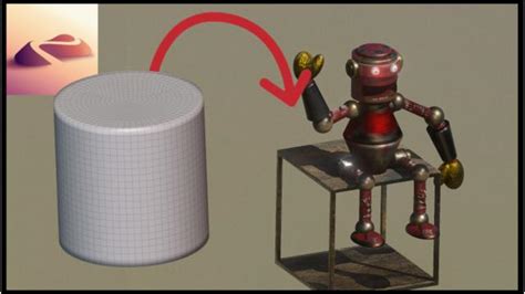 Illustration du processus de dépliage UV d'un modèle 3D