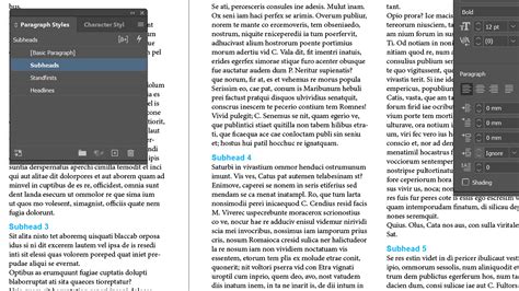 Capture d'écran montrant l'organisation des styles de paragraphe en groupes dans InDesign.