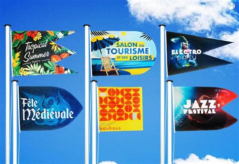 Image d'une variété de drapeaux personnalisés thématiques, allant du style vintage aux drapeaux de supporters classiques.