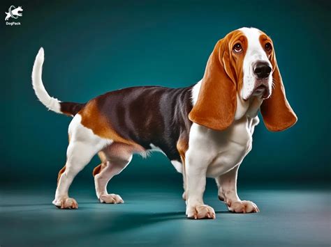Photomontage d'un chien hybride Basset Hound et Pitbull, mettant en évidence la tête et les oreilles de Pitbull avec le corps bas et les pattes courtes du Basset Hound.
