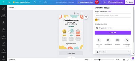 Options d'exportation dans Canva : PDF, JPG, PNG, Vidéo animée