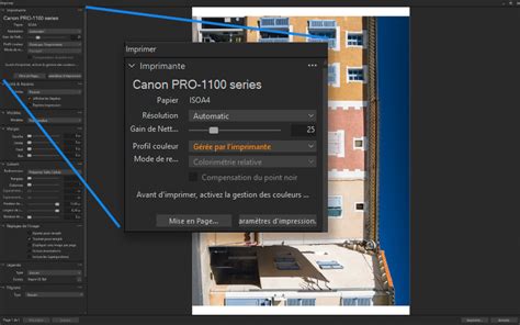 Fenêtre des préférences d'image dans Capture One