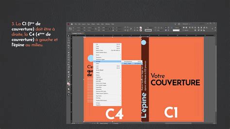 Exemple de configuration d'un nouveau document pour une couverture de livre dans InDesign, mettant en évidence les champs Colonnes et Gouttière.