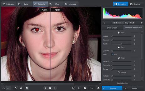 Exemples de retouches photo simples réalisables avec Picasa (recadrage, correction des yeux rouges, ajustement des couleurs)