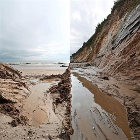 Comparaison avant/après d'une photo traitée avec une action d'automne, montrant l'intensification des tons chauds.