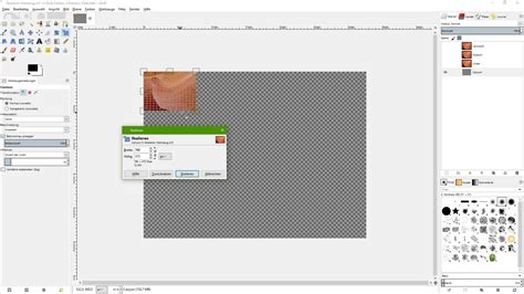 Utilisation de l'outil de mise à l'échelle dans GIMP pour redimensionner une image manuellement.
