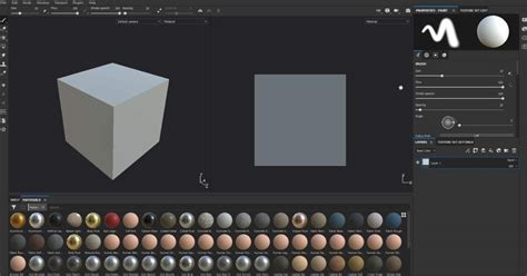 Interface de Substance Painter avec un modèle 3D texturé