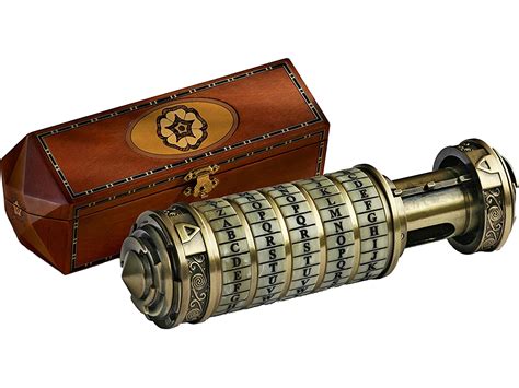 Illustration détaillée d'un cryptex, objet central du Da Vinci Code.