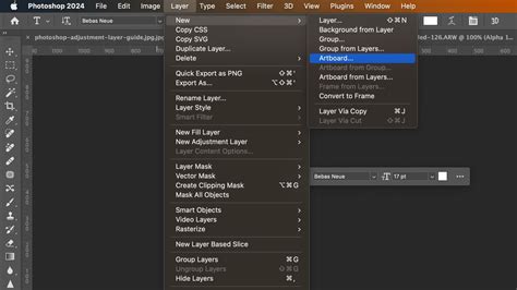 Fenêtre de création d'une nouvelle zone de travail dans Photoshop