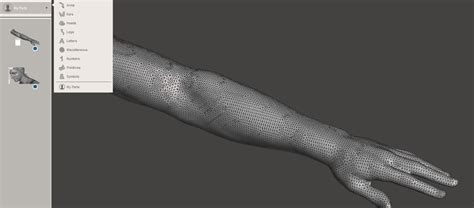 Exemples d'outils de sculpture dans Meshmixer : Drag, Flatten, Inflate