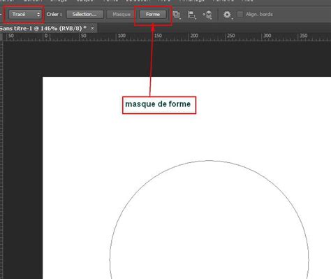 Capture d'écran d'After Effects montrant la création d'un cercle centré avec l'outil Ellipse