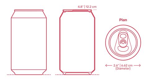 Schéma d'une canette de soda montrant la zone de l'ouverture et la capsule.