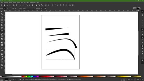 Exemple de courbe de Bézier dans Inkscape avec les vecteurs et poignées de contrôle.