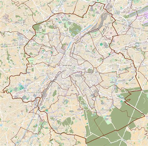 Carte de la région de Bruxelles indiquant les zones couvertes pour les cours à domicile.
