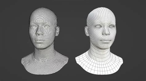 Exemple de retopologie d'un modèle 3D
