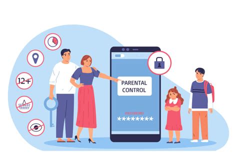 Illustration montrant l'interface d'une application de contrôle parental, mettant en évidence les fonctionnalités de sécurité.