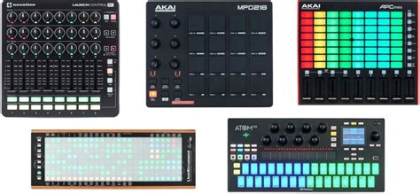 Infographie présentant les différents contrôleurs MIDI compatibles avec FL Studio