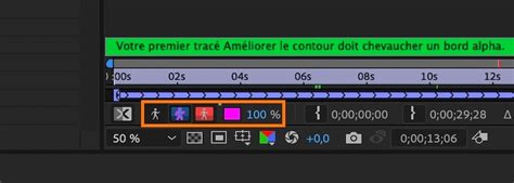 Interface d'After Effects montrant le panneau Calque avec l'outil Pinceau en action et le panneau Montage affichant les propriétés du tracé.